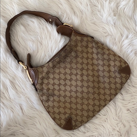 Vintage GUCCI Hobo Bag, Monogram Shoulder Bag - Picture 3 of 9